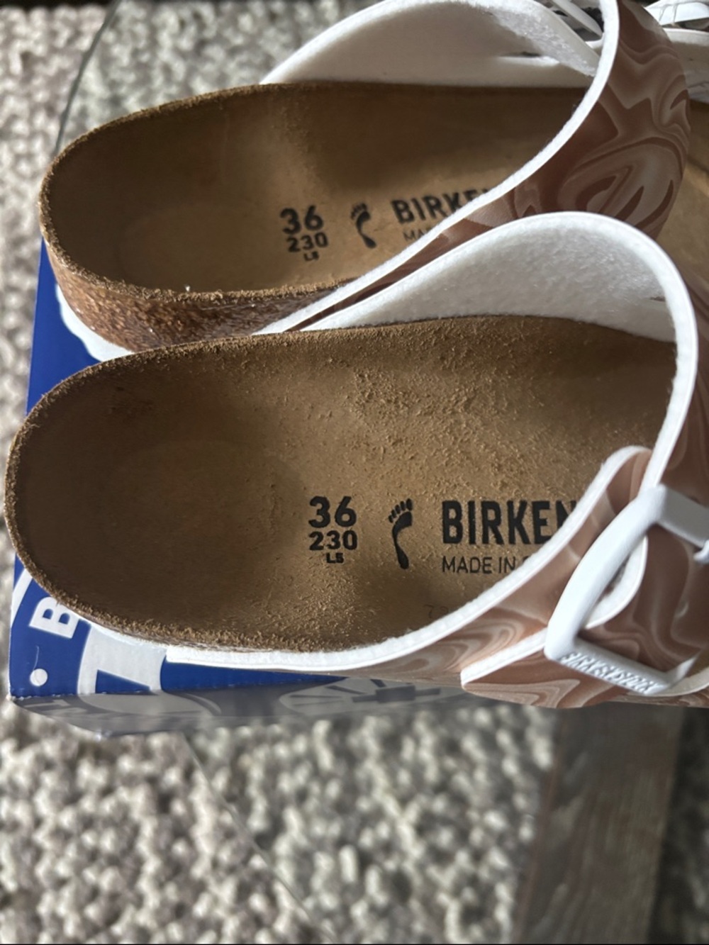 Birkenstock Arizona marble new beige Birko-Flor - Picture 3 of 5